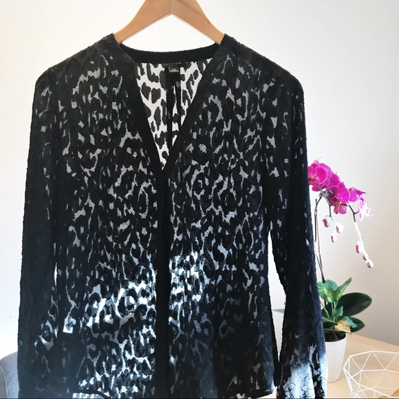 sheer animal print top
